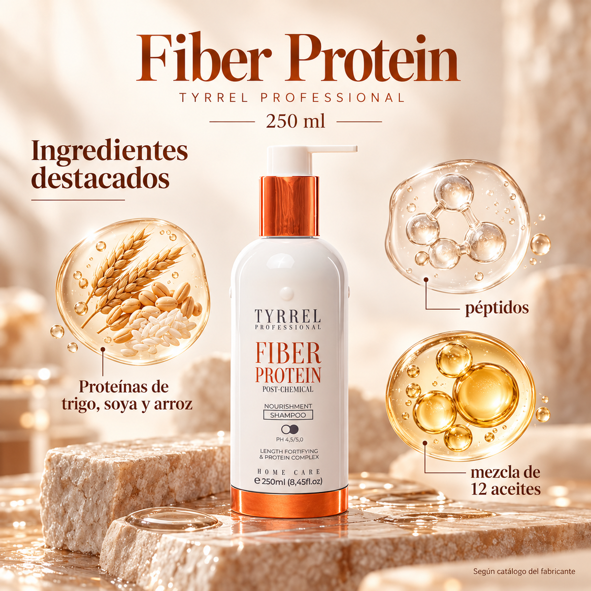 Fiber Protein · Champú nutritivo — 250 ml