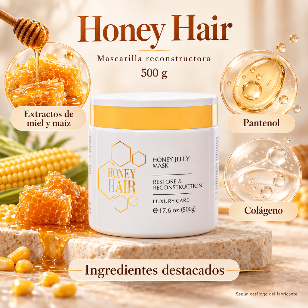 Honey Hair · Mascarilla reconstructora — 500 g