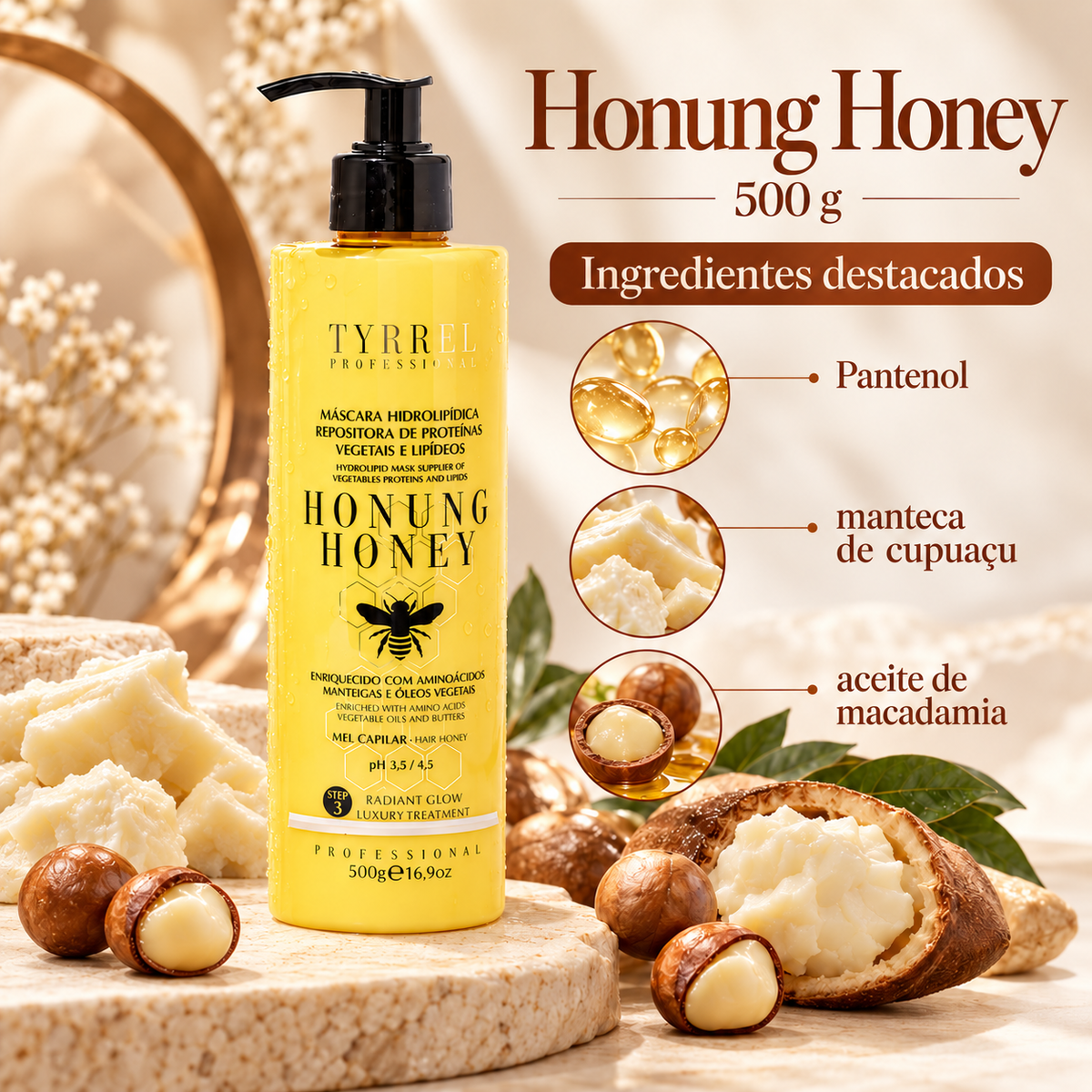 Honung Honey · Mascarilla hidrolipídica — 500 g