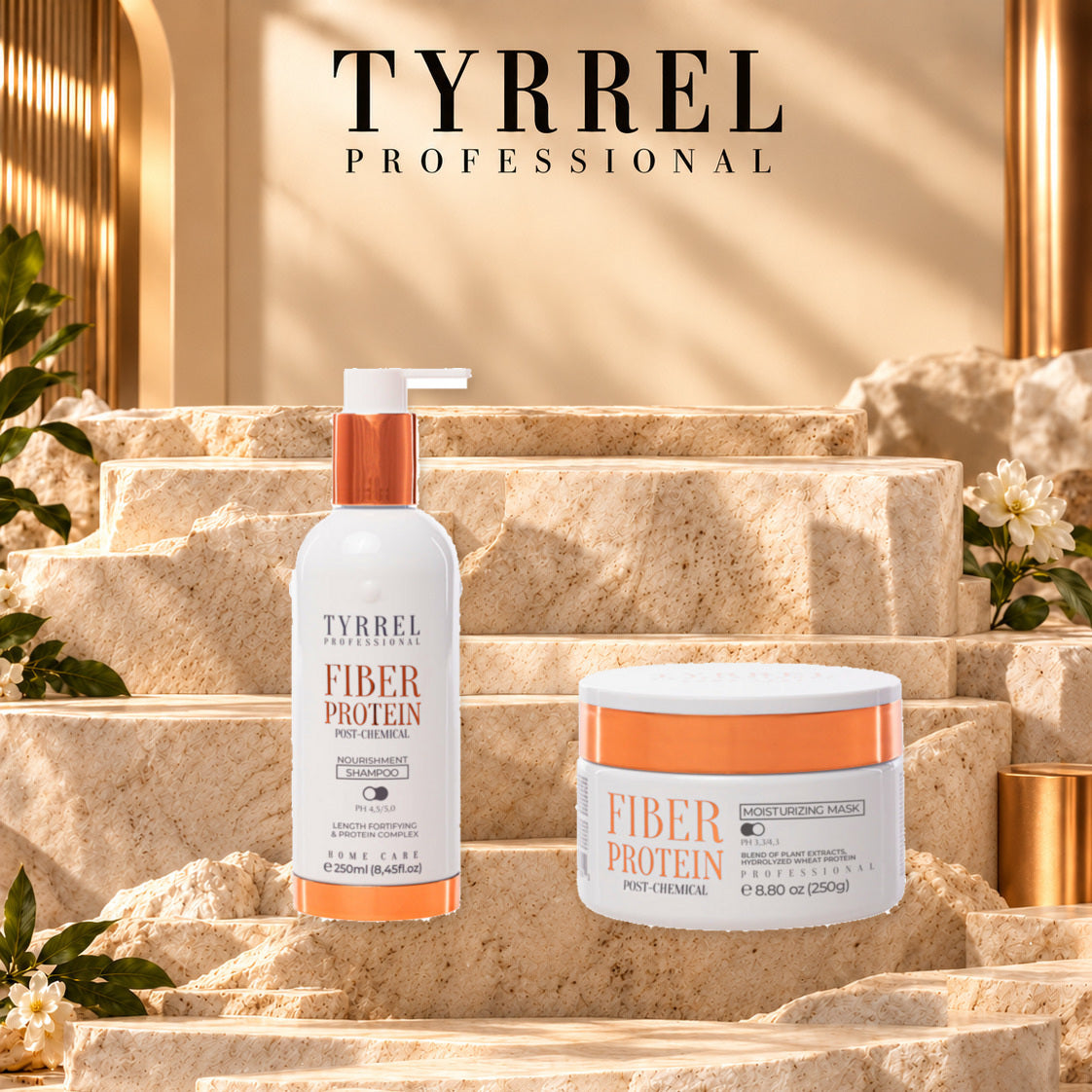 Combo fiber protein con todos sus productos reales juntos — Tyrrel Professional