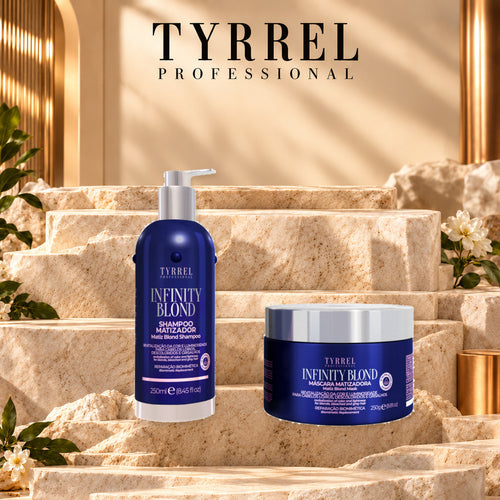 Combo infinity blond con todos sus productos reales juntos — Tyrrel Professional